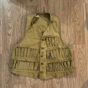 Vintage Tan Hunting Vest Canvas small